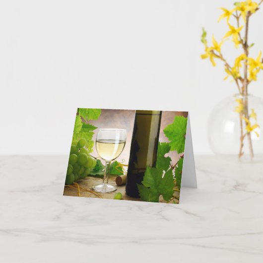 Weißer Wein Karte (Gelbe Blume)