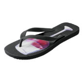 Weißer Wein Rote Brille Wasserfarbe Schwarz Badesandalen (Schrägansicht)