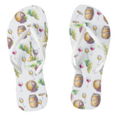 Weißer Wein Roter Weinberg Weinkultur und Erde Badesandalen (Fußbett)