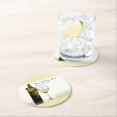 Weißer Wein & Trauben, Bar/Weinkeller Runder Pappuntersetzer (Vor Ort)