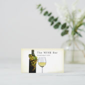 Weißer Wein & Trauben, Bar/Weinkeller Visitenkarte (Stehend Vorderseite)
