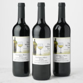 Weißer Wein & Trauben, Bar/Weinkeller Weinetikett (Flaschen)