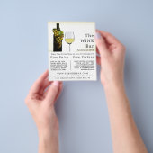 Weißer Wein und Weintrauben, Weinbau Bar/Weinkelle Flyer (Gruppe)