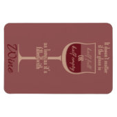 Weißer Weinglas-Magnet Magnet (Horizontal)