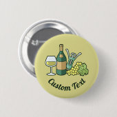 Weißer Weinknopf Button (Vorne & Hinten)