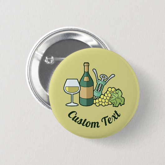 Weißer Weinknopf Button (Vorne & Hinten)