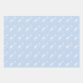 Weißer Weißer Thunfisch auf Pastellblau im großen  Geschenkpapier Set (Vorderseite)