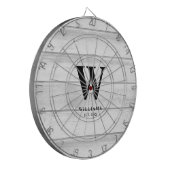 Weißer Weißholz aus rustikalem Land Personalisiert Dartscheibe (Vorderseite Links)