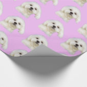 Weißer Welpe #Maltese Geschenkpapier (Ecke)