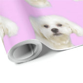 Weißer Welpe #Maltese Geschenkpapier (Rolleneckpunkt)