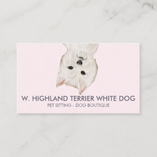 Weißer West Highland Terrier Hund Visitenkarte
