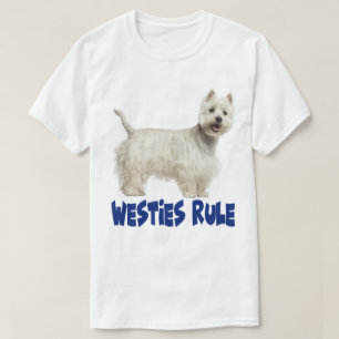 Weißer West Highland Terrier Welpe Hund Westie Lie T-Shirt