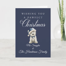 Weißer Westie Weihnachten