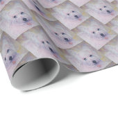 WEISSER WESTLICHER HIGHLAND TERRIER GESCHENKPAPIER (Rolleneckpunkt)