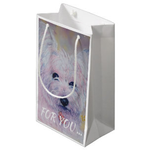 WEISSER WESTLICHER HIGHLAND TERRIER KLEINE GESCHENKTÜTE
