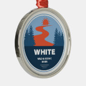 Weißer Wildfluss und Landschaftlicher Fluss Oregon Ornament Aus Metall (Rechts)