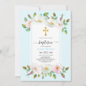 Weißer Wildhund Rose blass bläulich Blütenblüte Ta Einladung (Vorderseite)