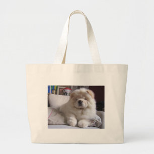 Weißer Windbeutel-Chow-Chow-Welpe Jumbo Stoffbeutel