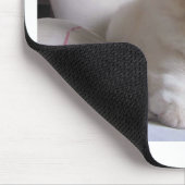 Weißer Windbeutel-Chow-Chow-Welpe Mousepad (Ecke)