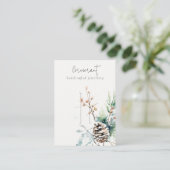 Weißer Winter Berries Button Display Holder Visitenkarte (Stehend Vorderseite)