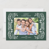 Weißer Winter Grün Foto Weihnachten (Vorderseite)