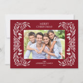 Weißer Winter Grün Foto Weihnachten (Vorderseite)