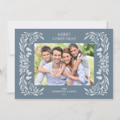 Weißer Winter Grün Foto Weihnachten (Vorderseite)