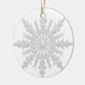 Weißer Winter-Schneeflocken werden Sie meine Bride Keramik Ornament (Links)
