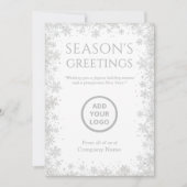 Weißer Winterglanz Feiertagskarte (Vorderseite)