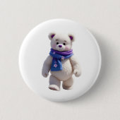 weißer Winterschneewald Button (Vorderseite)