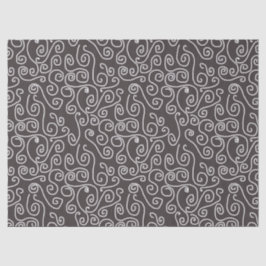 Weißer Wirbel auf Grau Seidenpapier