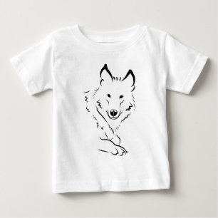 Weißer Wolf Baby T-shirt
