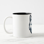 Weißer Wolf Becher Zweifarbige Tasse (Links)