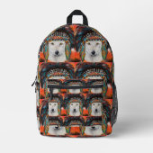 Weißer Wolf Bedruckter Rucksack (Vorderseite)