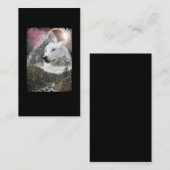 Weißer Wolf Berge Sonnengalaxie Visitenkarte (Vorne/Hinten)