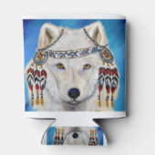 Weißer Wolf Dosenkühler (Rückseite)