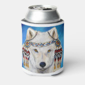 Weißer Wolf Dosenkühler (Kanne Rückseite)