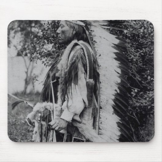 Weißer Wolf, ein Komanche-Leiter, c.1891-98 Mousepad (Vorne)