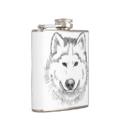 Weißer Wolf Flachmann (Rechts)