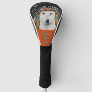 Weißer Wolf Golf Headcover
