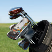 Weißer Wolf Golf Headcover (In Situ)