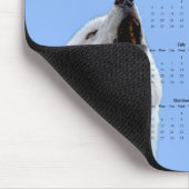 Weißer Wolf Heulend – 2026 Kalender Mousepad (Ecke)
