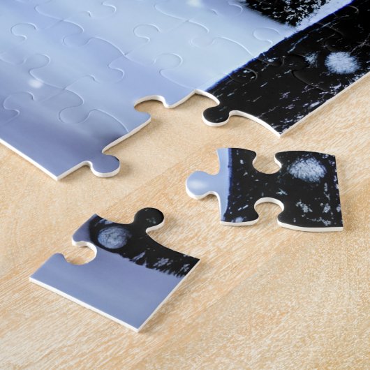 Weißer Wolf im Schnee Puzzle (Seite)