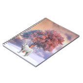 Weißer Wolf im Winter | SpiralNotebook Notizblock (Linke Seite)