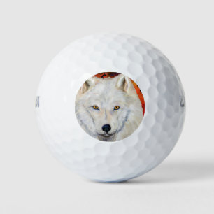 Weißer Wolf Kokopelli Golfball