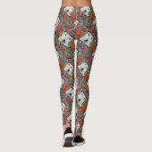 Weißer Wolf Kunst Leggings (Rückseite)