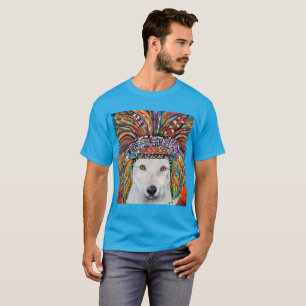 Weißer Wolf Kunst T-Shirt