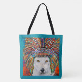 Weißer Wolf Kunst Tasche (Vorderseite)