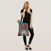 Weißer Wolf Kunst Tasche (Am Model)