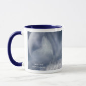 Weißer Wolf-Kunst-Tasse Tasse (Links)
